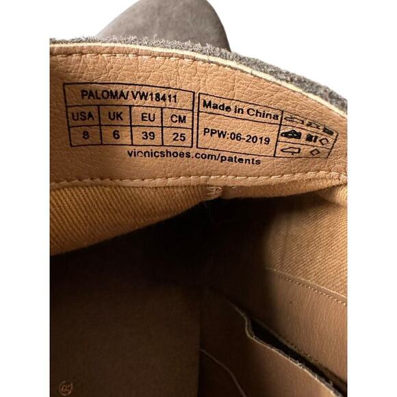 VIONIC Paloma Ankle Booties Wedge Heel Taupe Suede Leather Comfort Women's 8 - Picture 5 of 9